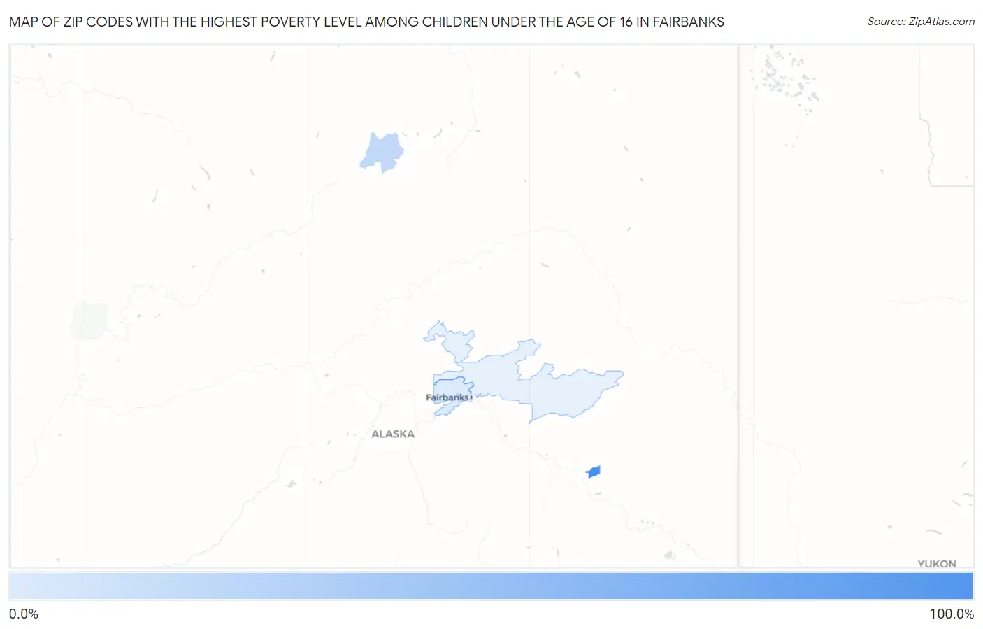 Zip Codes with the Highest Poverty Level Among Children Under the Age of 16 in Fairbanks Map