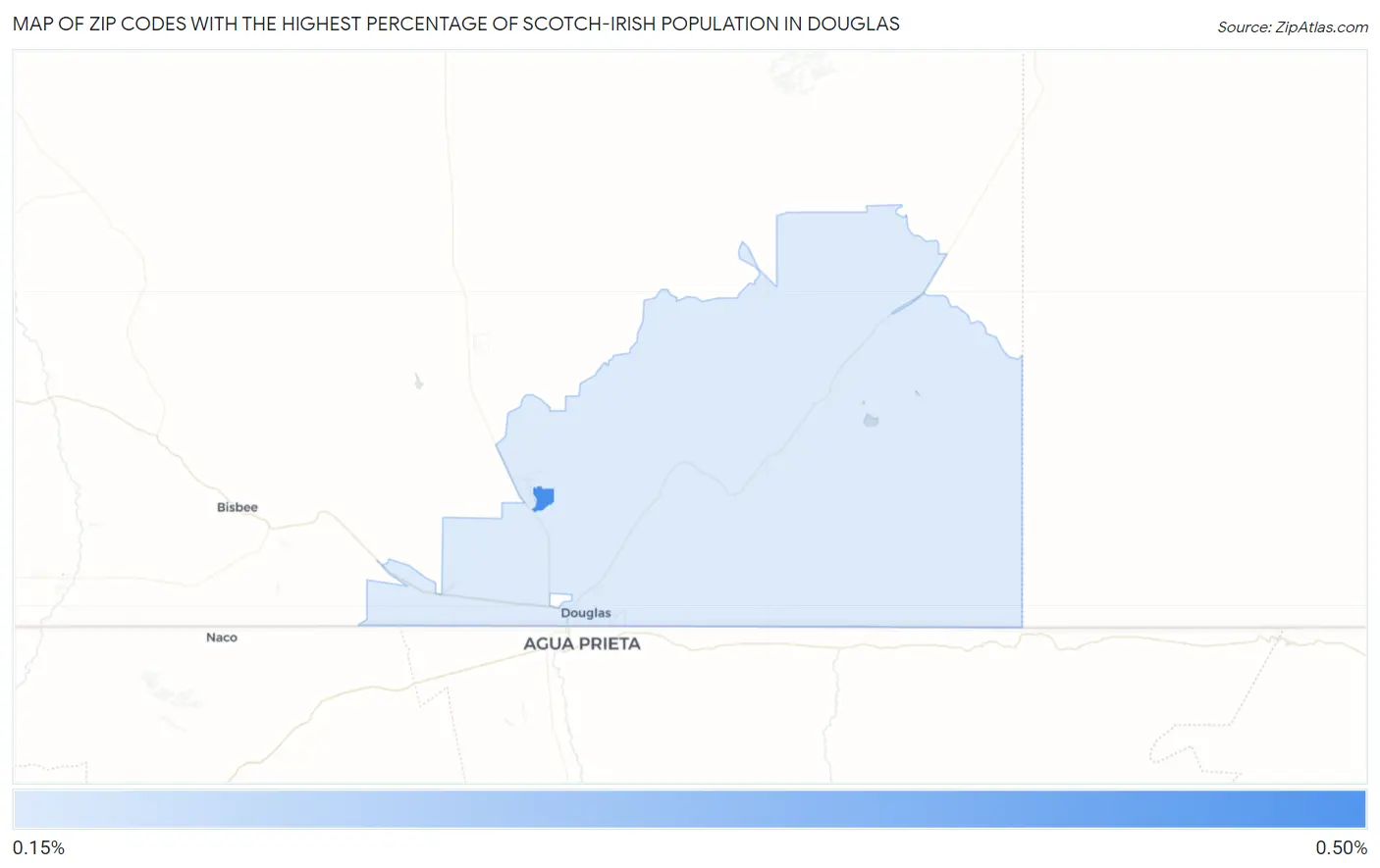 Zip Codes with the Highest Percentage of Scotch-Irish Population in Douglas Map