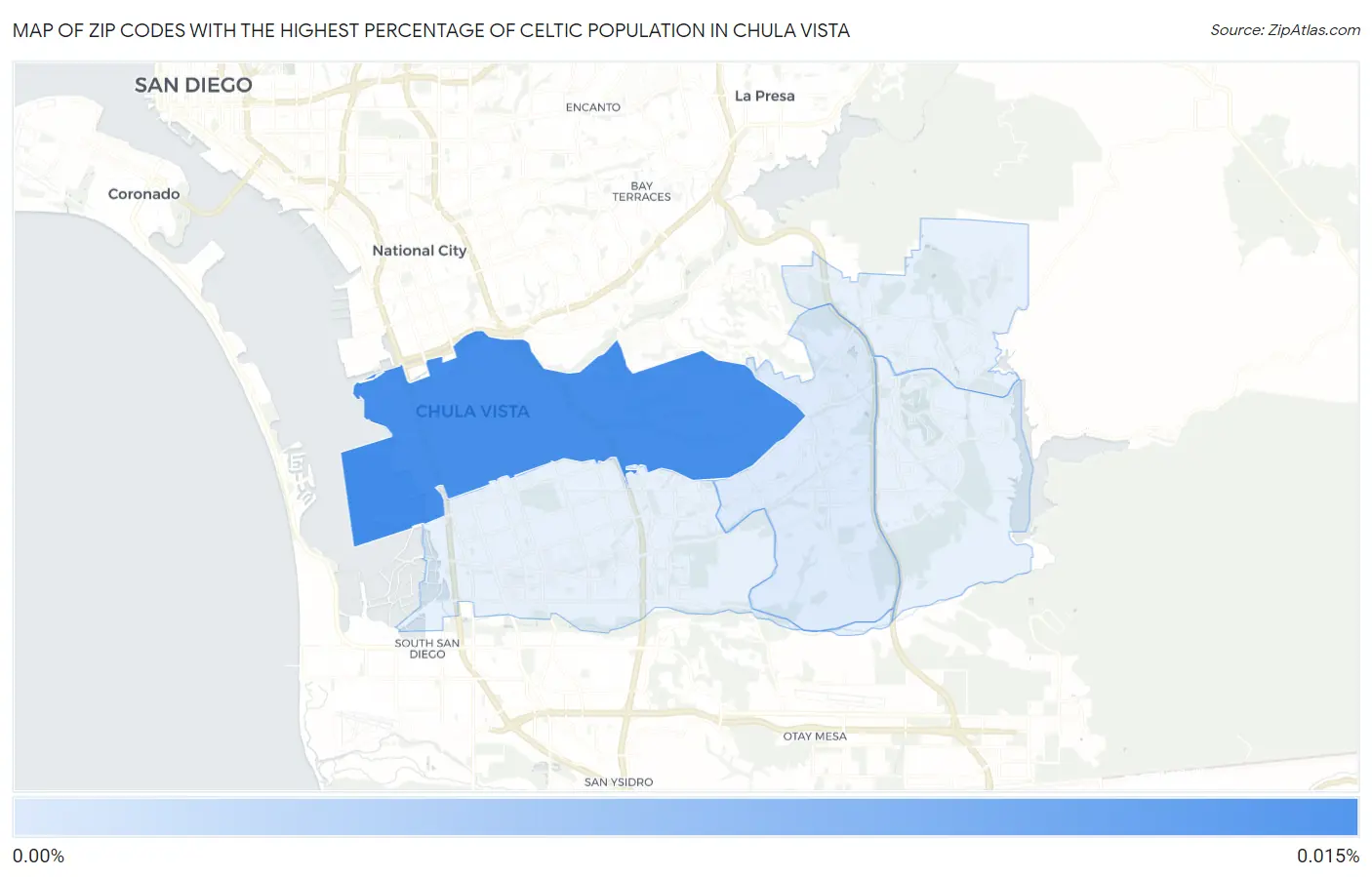 Zip Codes with the Highest Percentage of Celtic Population in Chula Vista Map