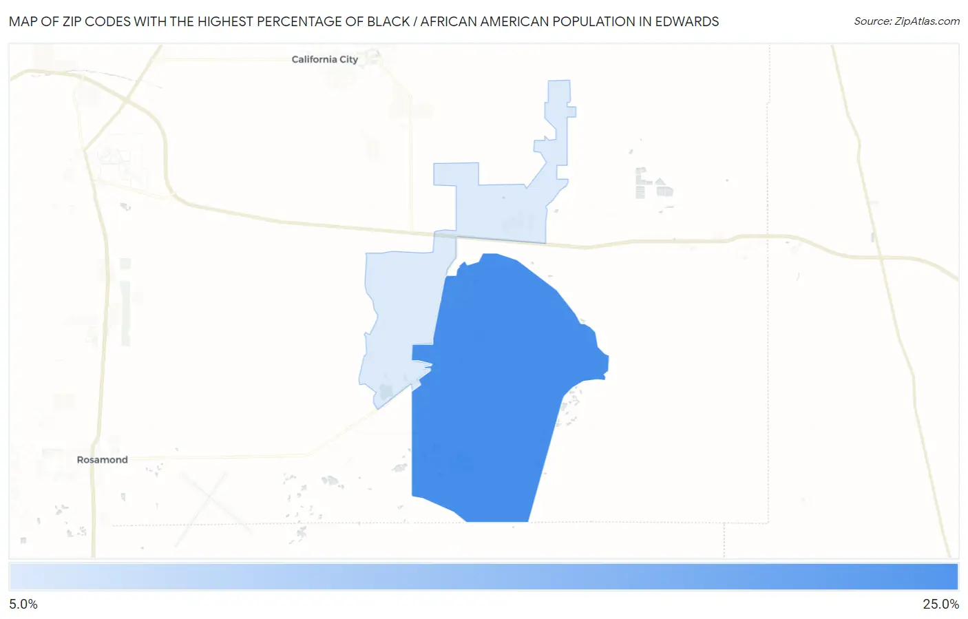 Zip Codes with the Highest Percentage of Black / African American Population in Edwards Map