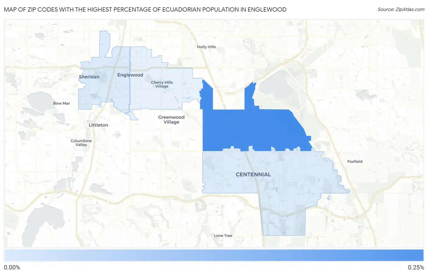 Zip Codes with the Highest Percentage of Ecuadorian Population in Englewood Map