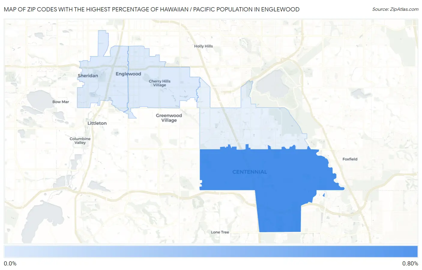 Zip Codes with the Highest Percentage of Hawaiian / Pacific Population in Englewood Map