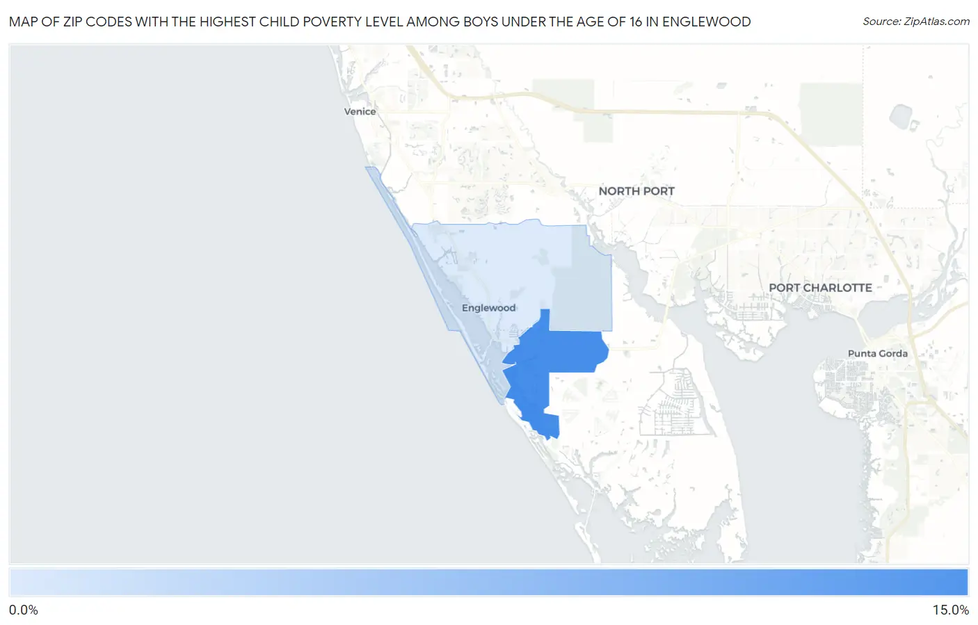 Zip Codes with the Highest Child Poverty Level Among Boys Under the Age of 16 in Englewood Map