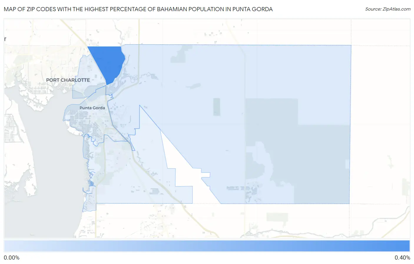 Zip Codes with the Highest Percentage of Bahamian Population in Punta Gorda Map