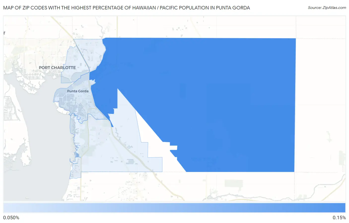 Zip Codes with the Highest Percentage of Hawaiian / Pacific Population in Punta Gorda Map