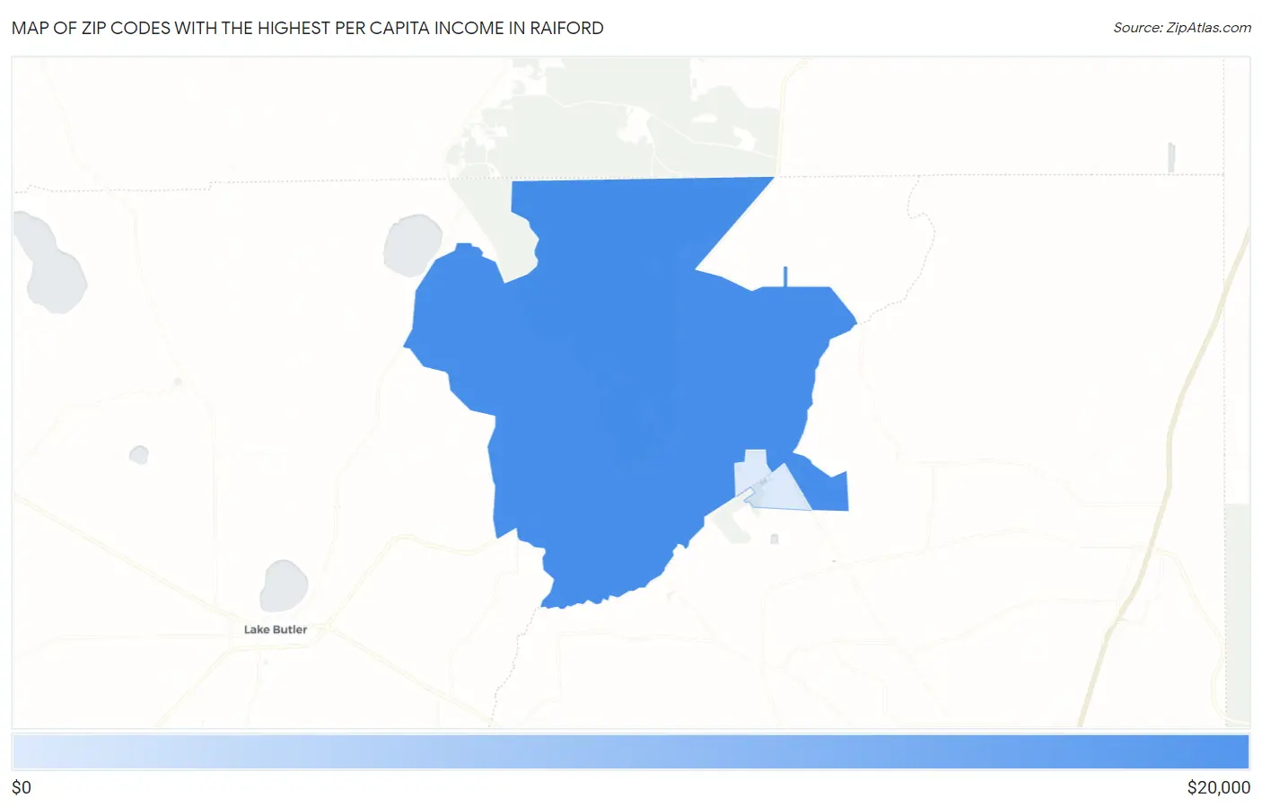 Zip Codes with the Highest Per Capita Income in Raiford Map