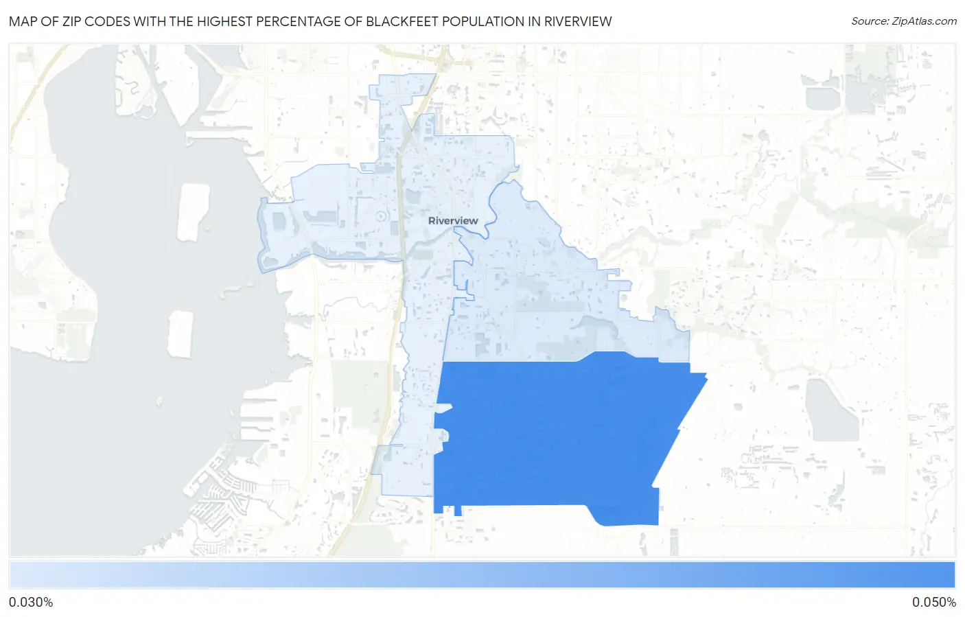 Zip Codes with the Highest Percentage of Blackfeet Population in Riverview Map