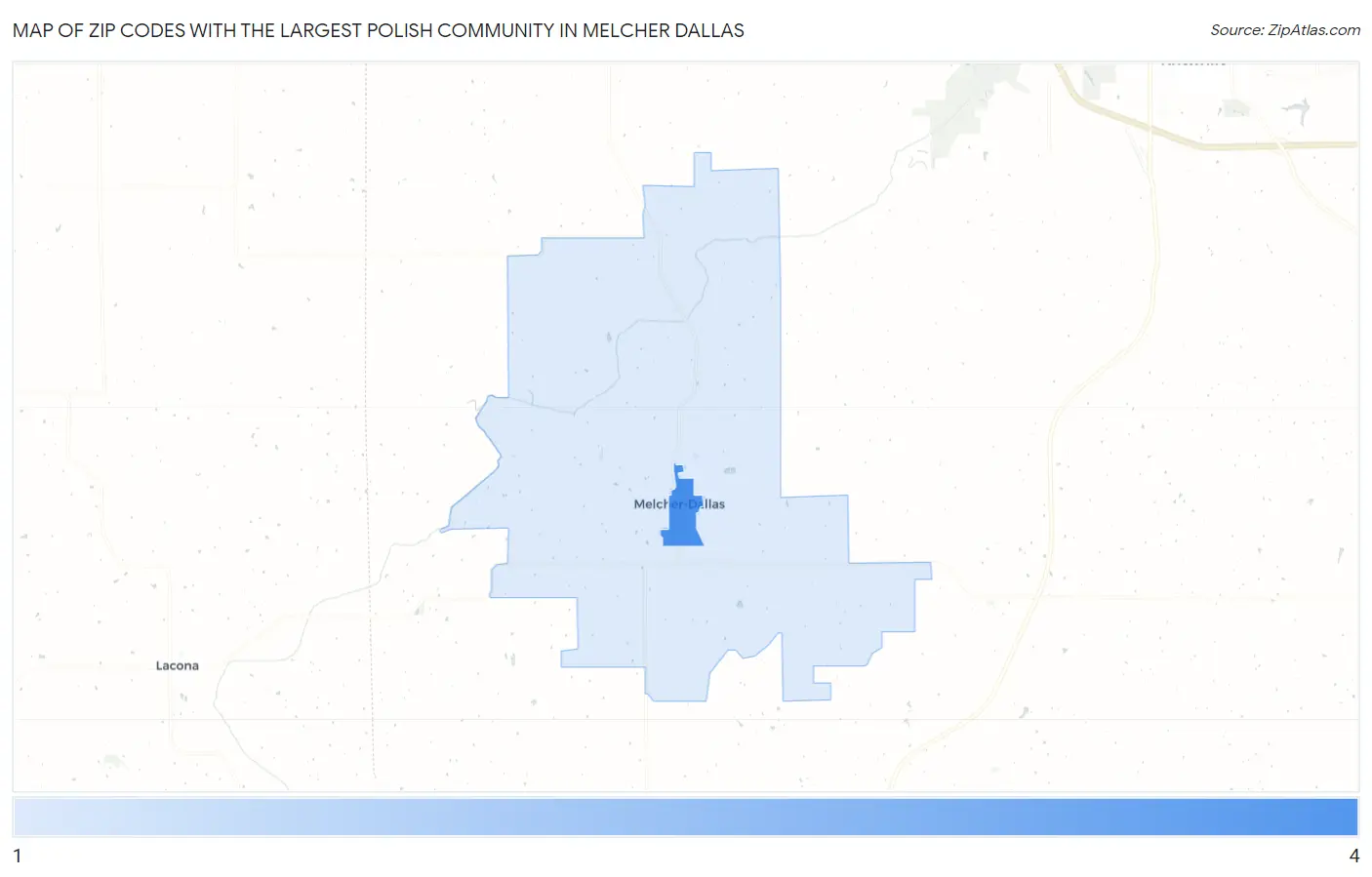 Zip Codes with the Largest Polish Community in Melcher Dallas Map