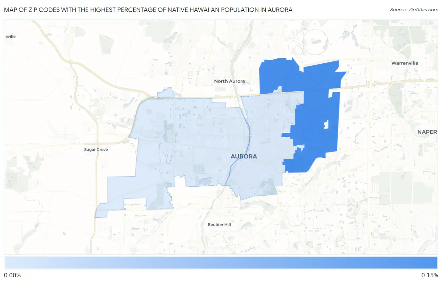 Zip Codes with the Highest Percentage of Native Hawaiian Population in Aurora Map