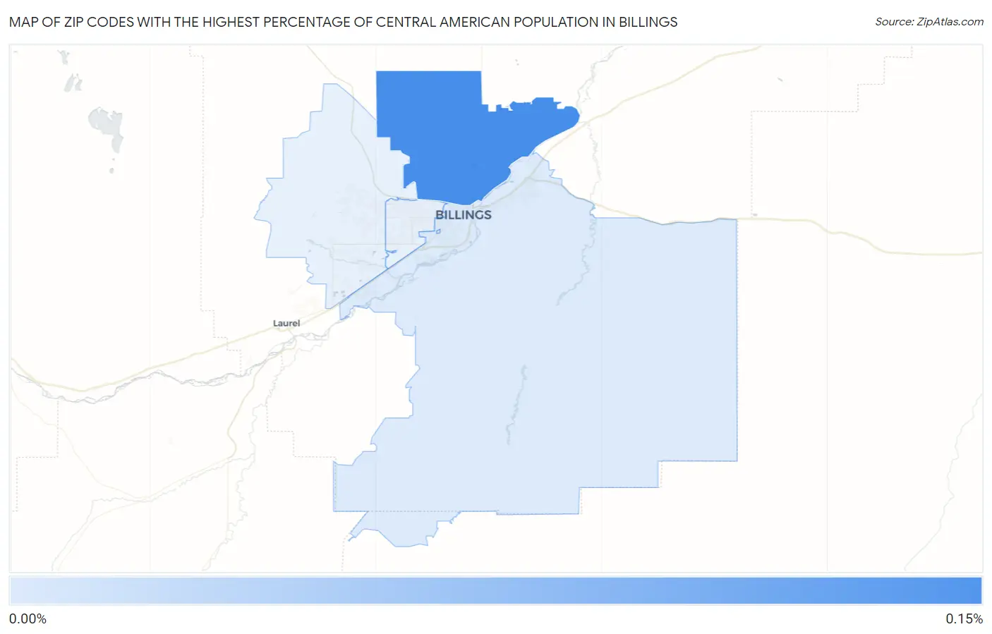 Zip Codes with the Highest Percentage of Central American Population in Billings Map
