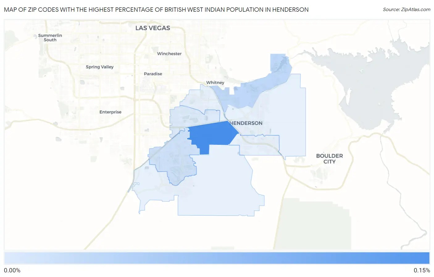 Zip Codes with the Highest Percentage of British West Indian Population in Henderson Map