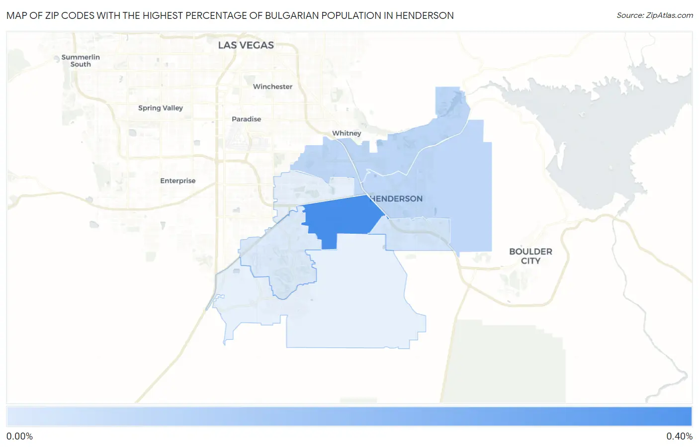 Zip Codes with the Highest Percentage of Bulgarian Population in Henderson Map