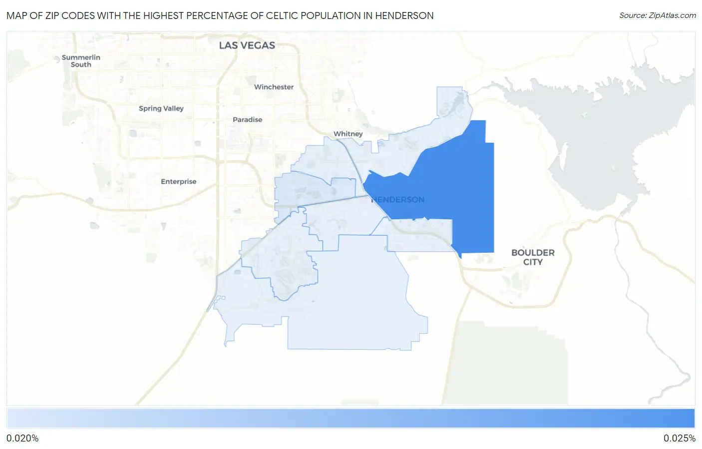 Zip Codes with the Highest Percentage of Celtic Population in Henderson Map
