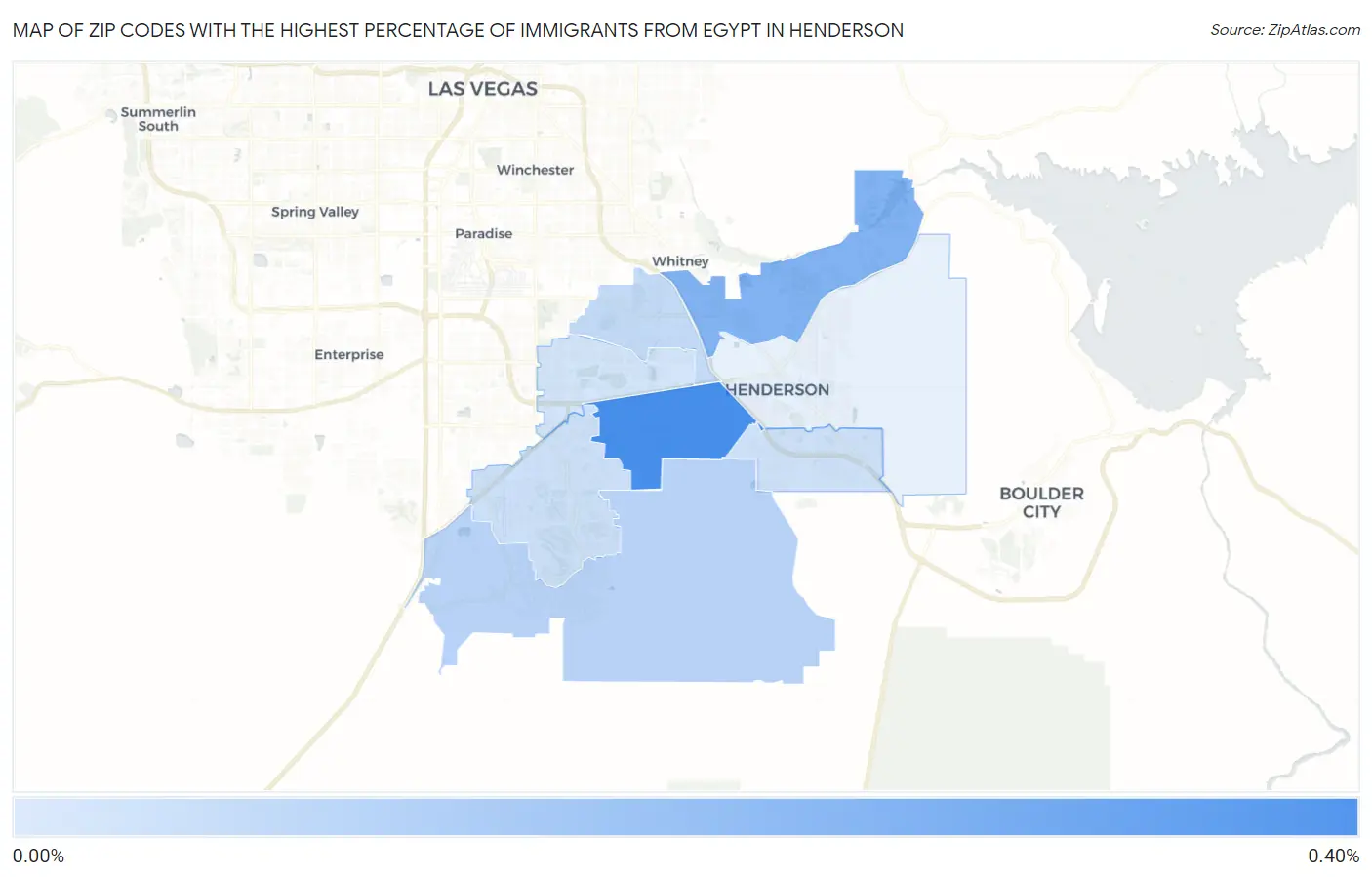 Zip Codes with the Highest Percentage of Immigrants from Egypt in Henderson Map
