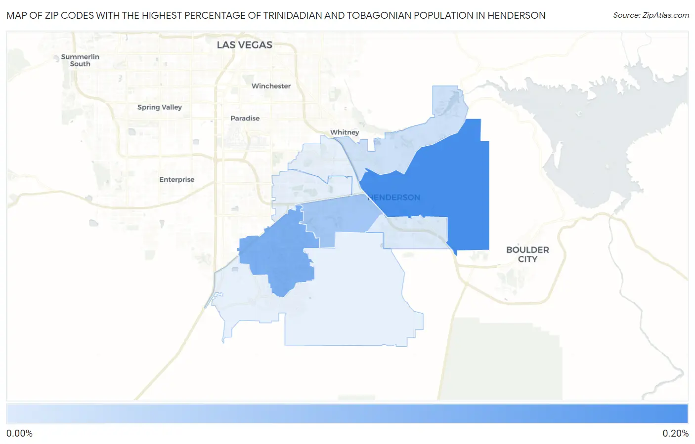 Zip Codes with the Highest Percentage of Trinidadian and Tobagonian Population in Henderson Map
