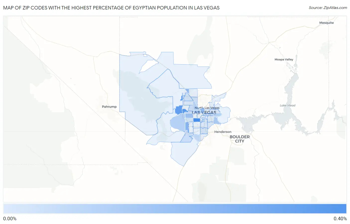 Zip Codes with the Highest Percentage of Egyptian Population in Las Vegas Map
