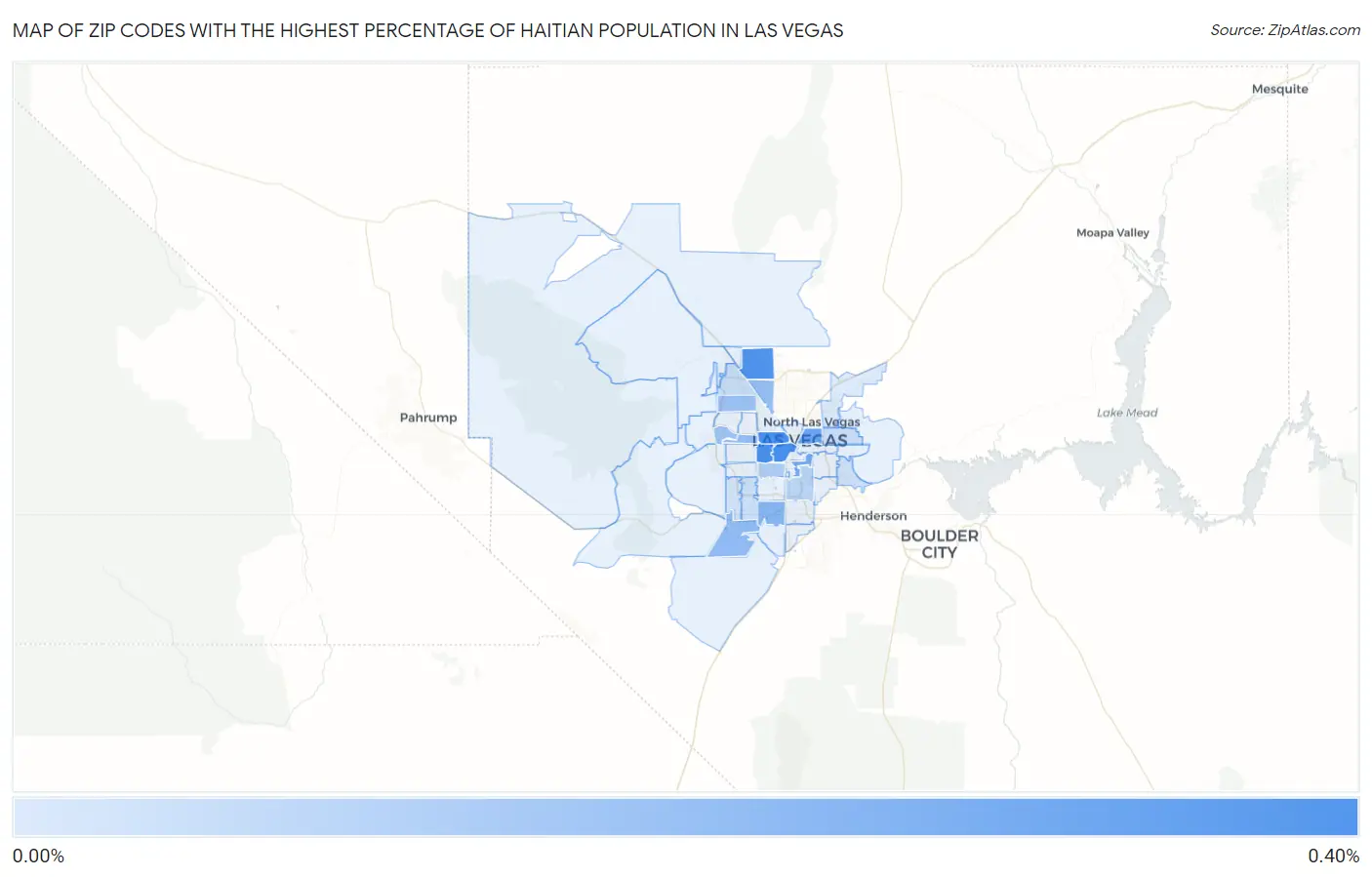 Zip Codes with the Highest Percentage of Haitian Population in Las Vegas Map