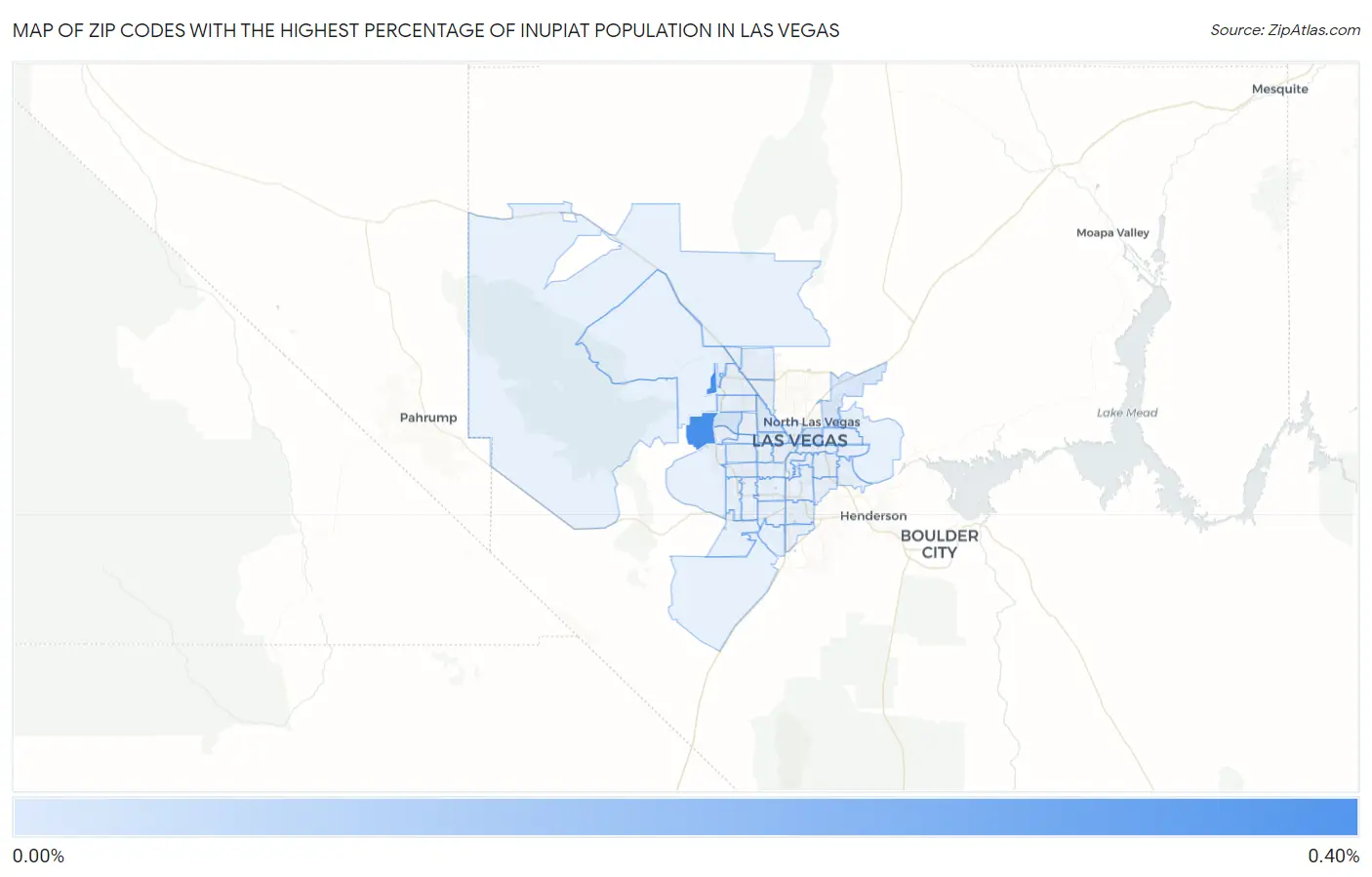 Zip Codes with the Highest Percentage of Inupiat Population in Las Vegas Map