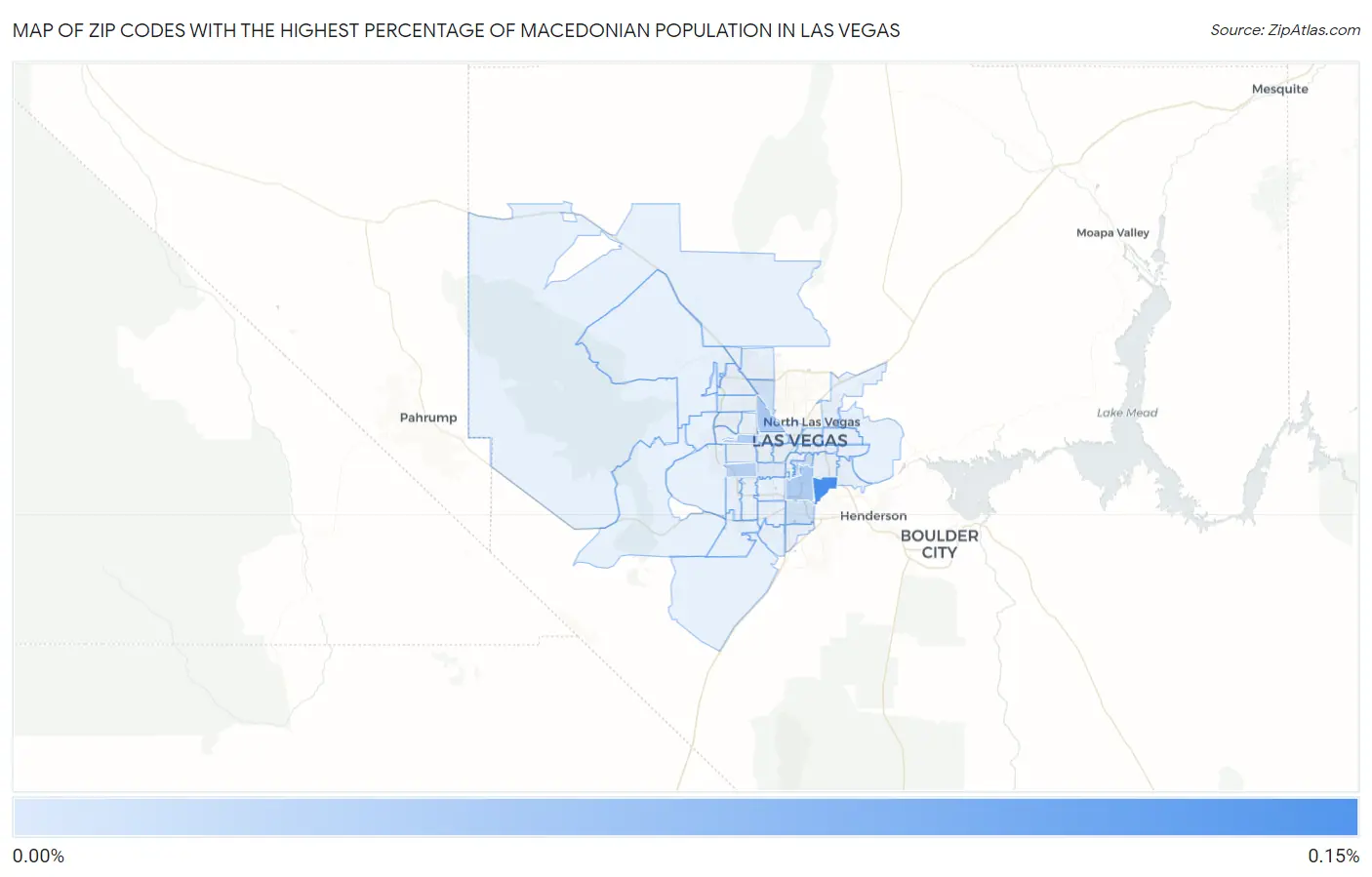 Zip Codes with the Highest Percentage of Macedonian Population in Las Vegas Map