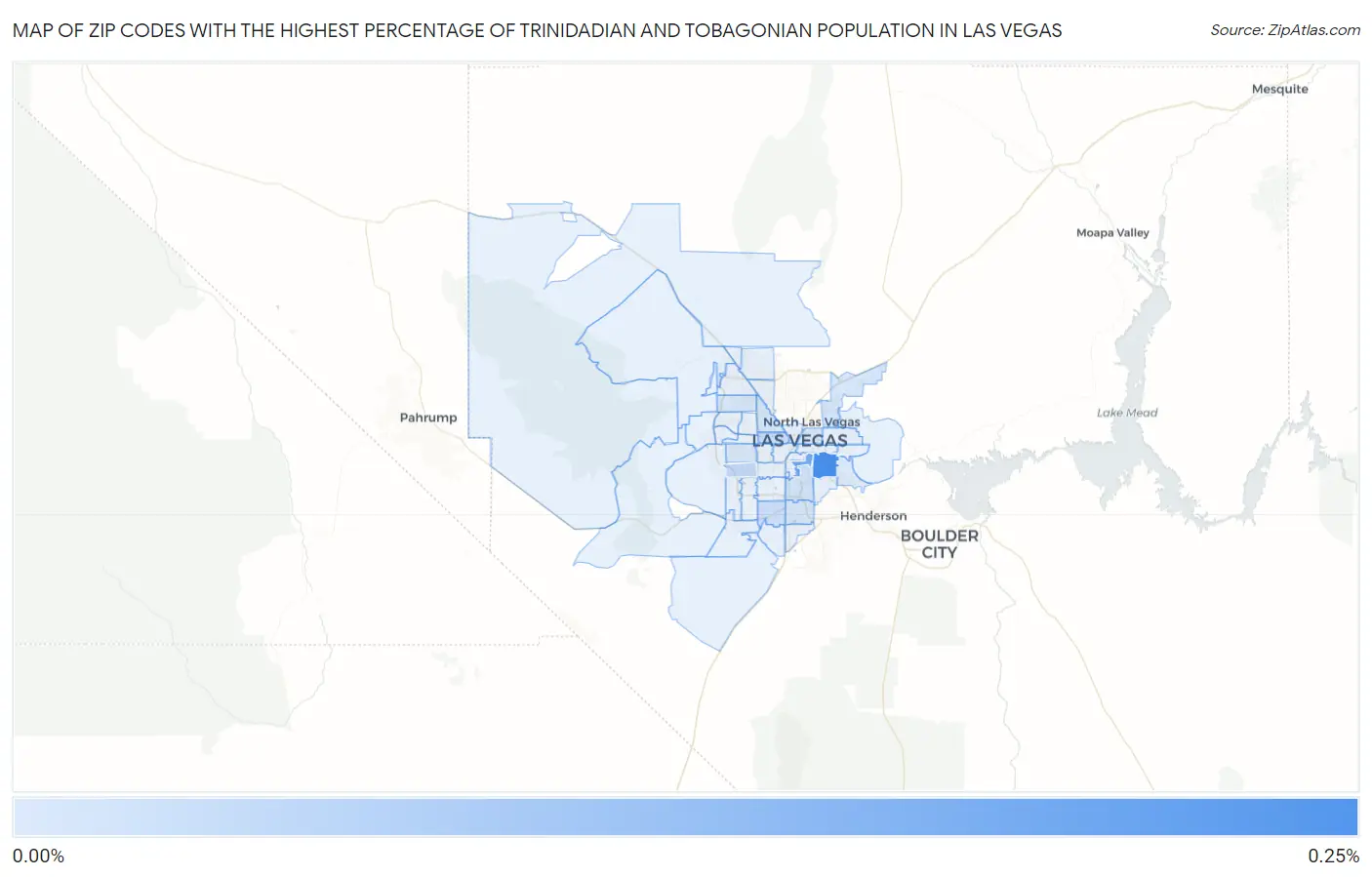 Zip Codes with the Highest Percentage of Trinidadian and Tobagonian Population in Las Vegas Map