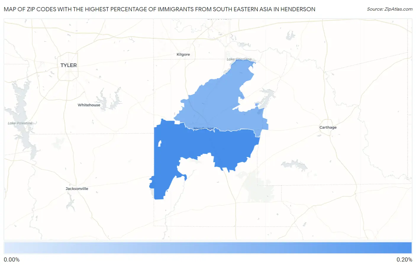 Zip Codes with the Highest Percentage of Immigrants from South Eastern Asia in Henderson Map