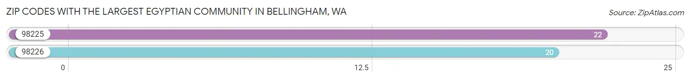 Zip Codes with the Largest Egyptian Community in Bellingham Chart