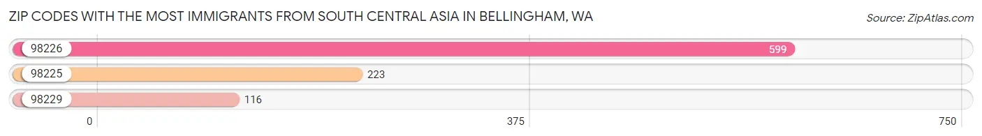 Zip Codes with the Most Immigrants from South Central Asia in Bellingham Chart