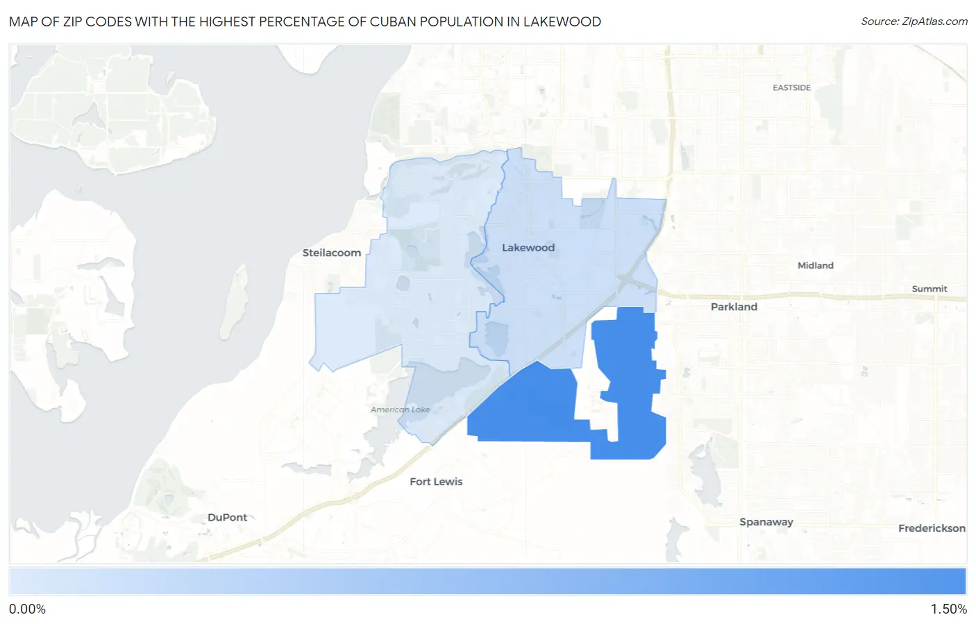 Zip Codes with the Highest Percentage of Cuban Population in Lakewood Map