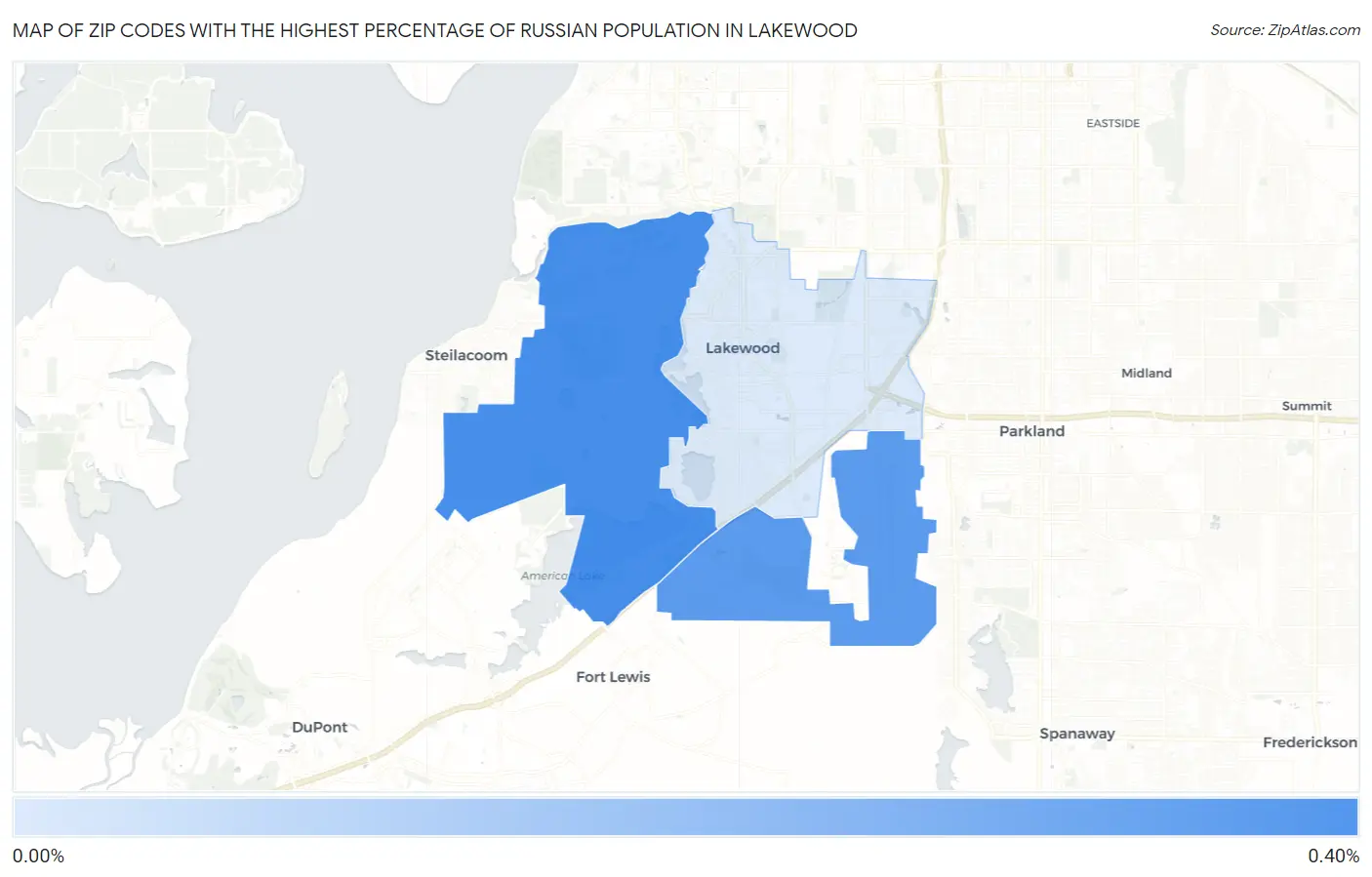 Zip Codes with the Highest Percentage of Russian Population in Lakewood Map