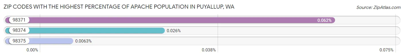 Zip Codes with the Highest Percentage of Apache Population in Puyallup Chart