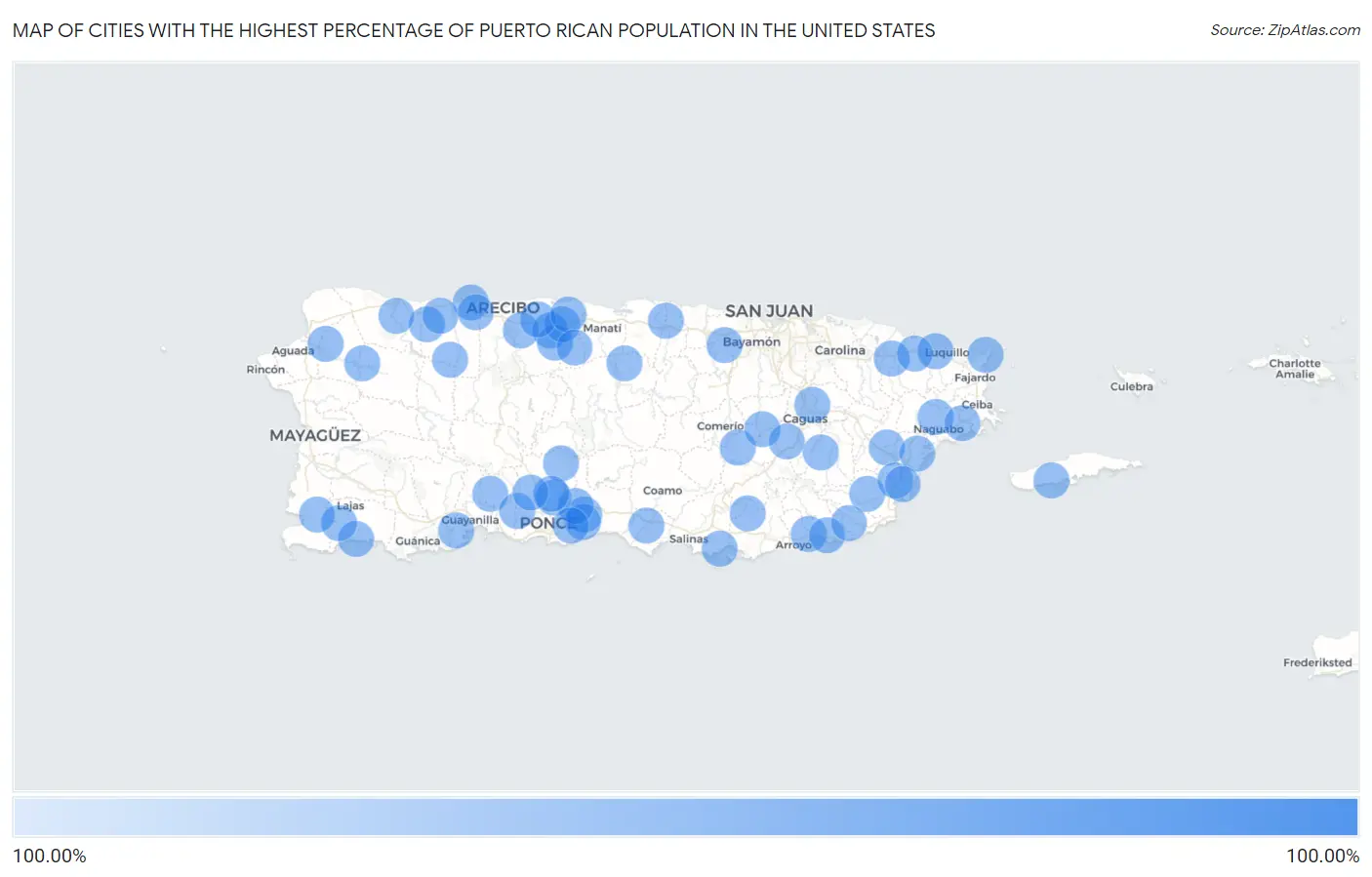 Cities with the Highest Percentage of Puerto Rican Population in the United States Map