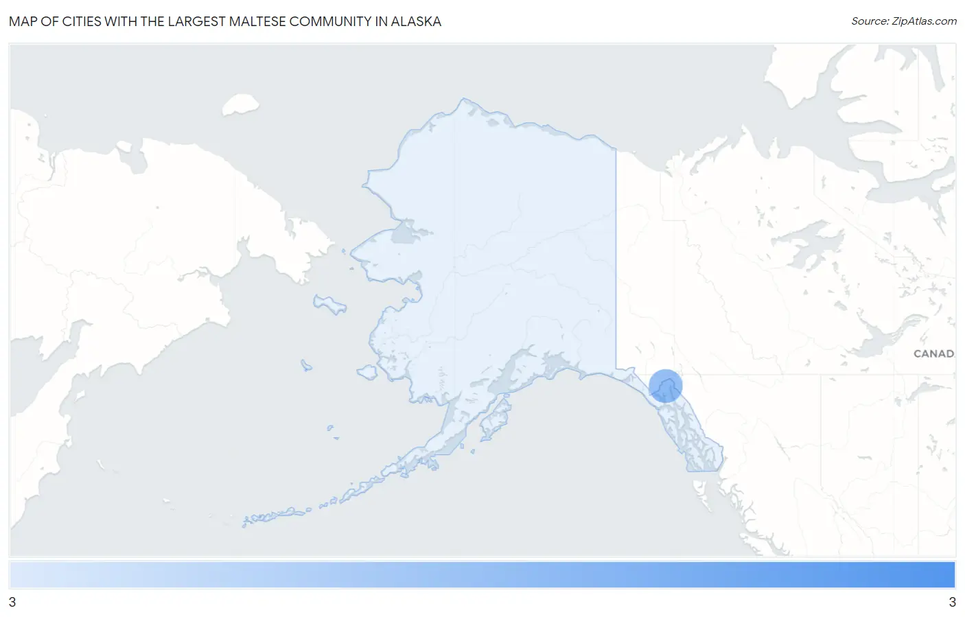 Cities with the Largest Maltese Community in Alaska Map