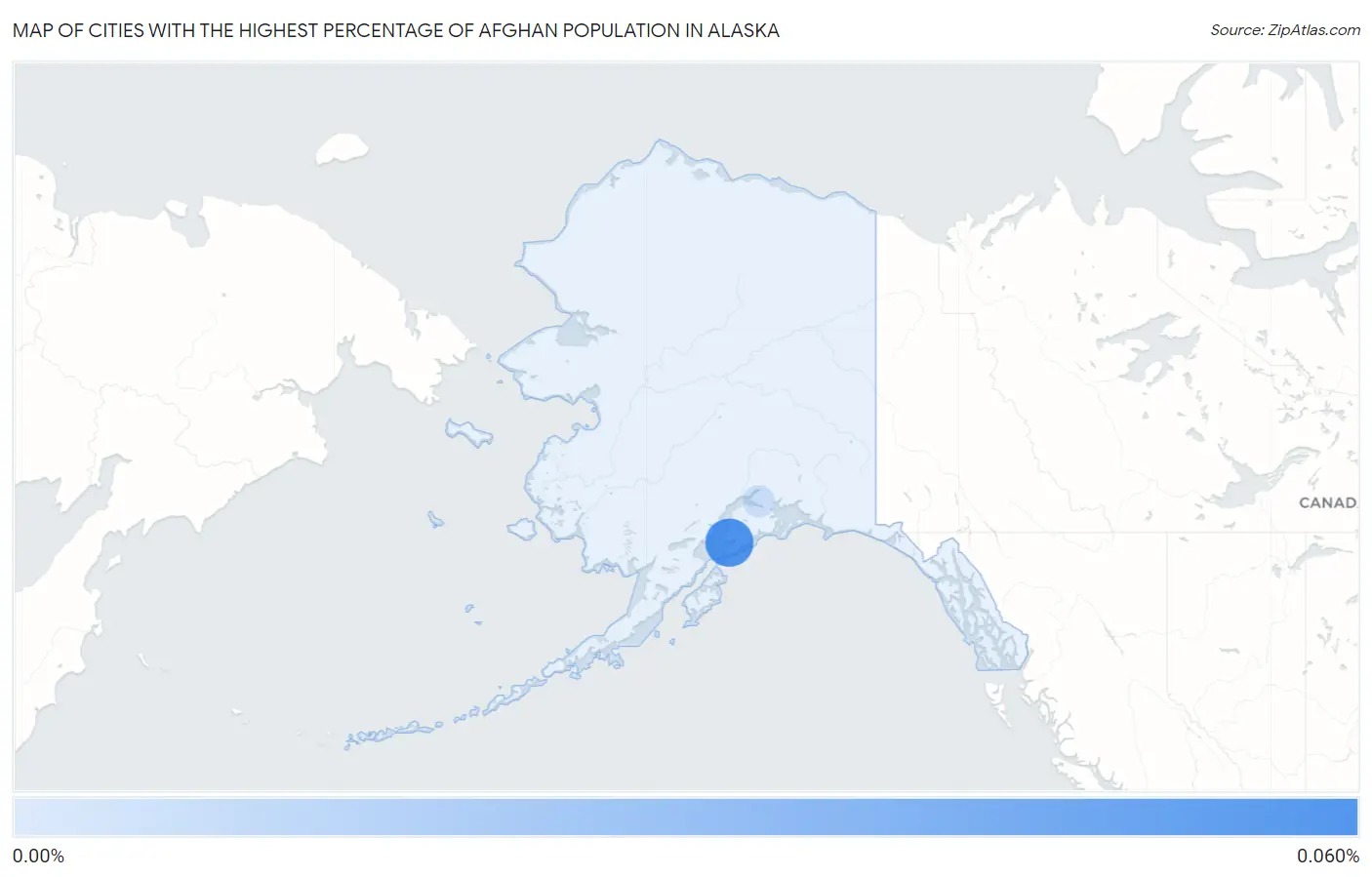 Cities with the Highest Percentage of Afghan Population in Alaska Map