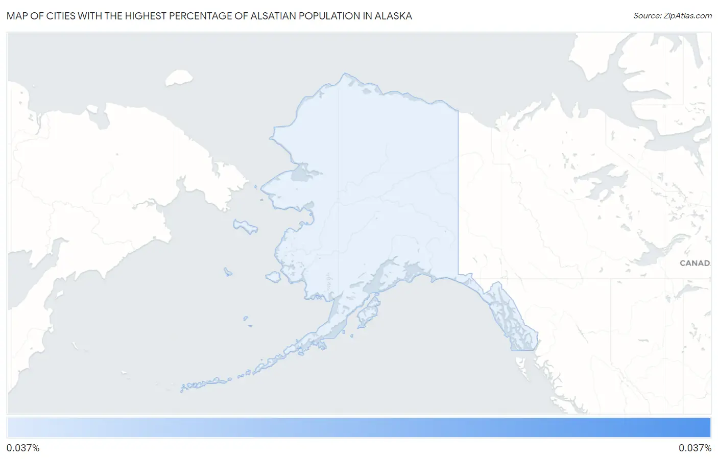 Cities with the Highest Percentage of Alsatian Population in Alaska Map