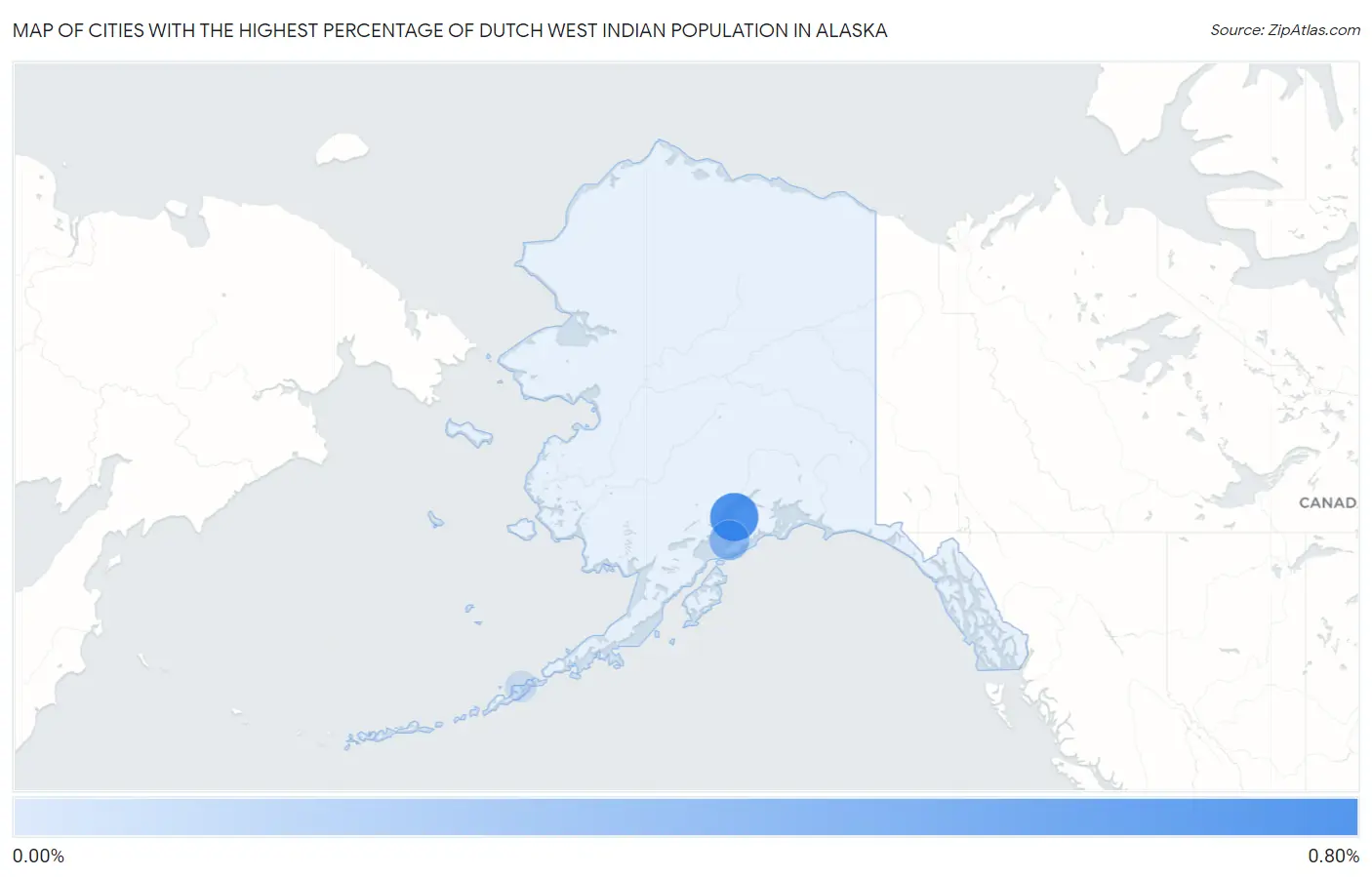 Cities with the Highest Percentage of Dutch West Indian Population in Alaska Map