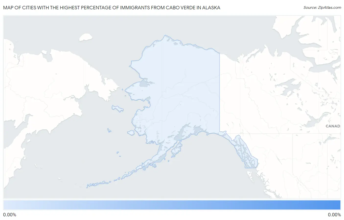 Cities with the Highest Percentage of Immigrants from Cabo Verde in Alaska Map