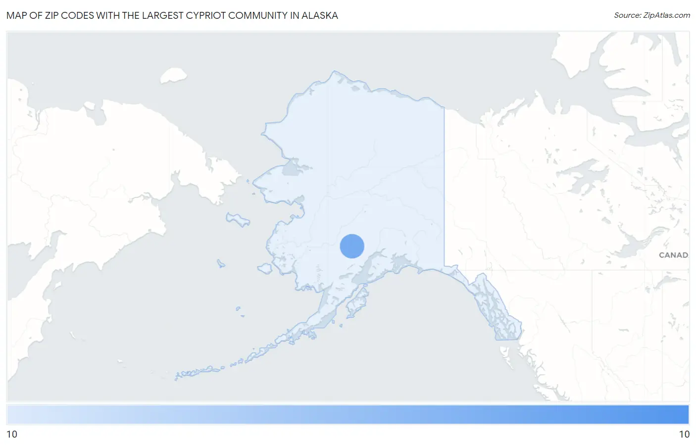 Zip Codes with the Largest Cypriot Community in Alaska Map