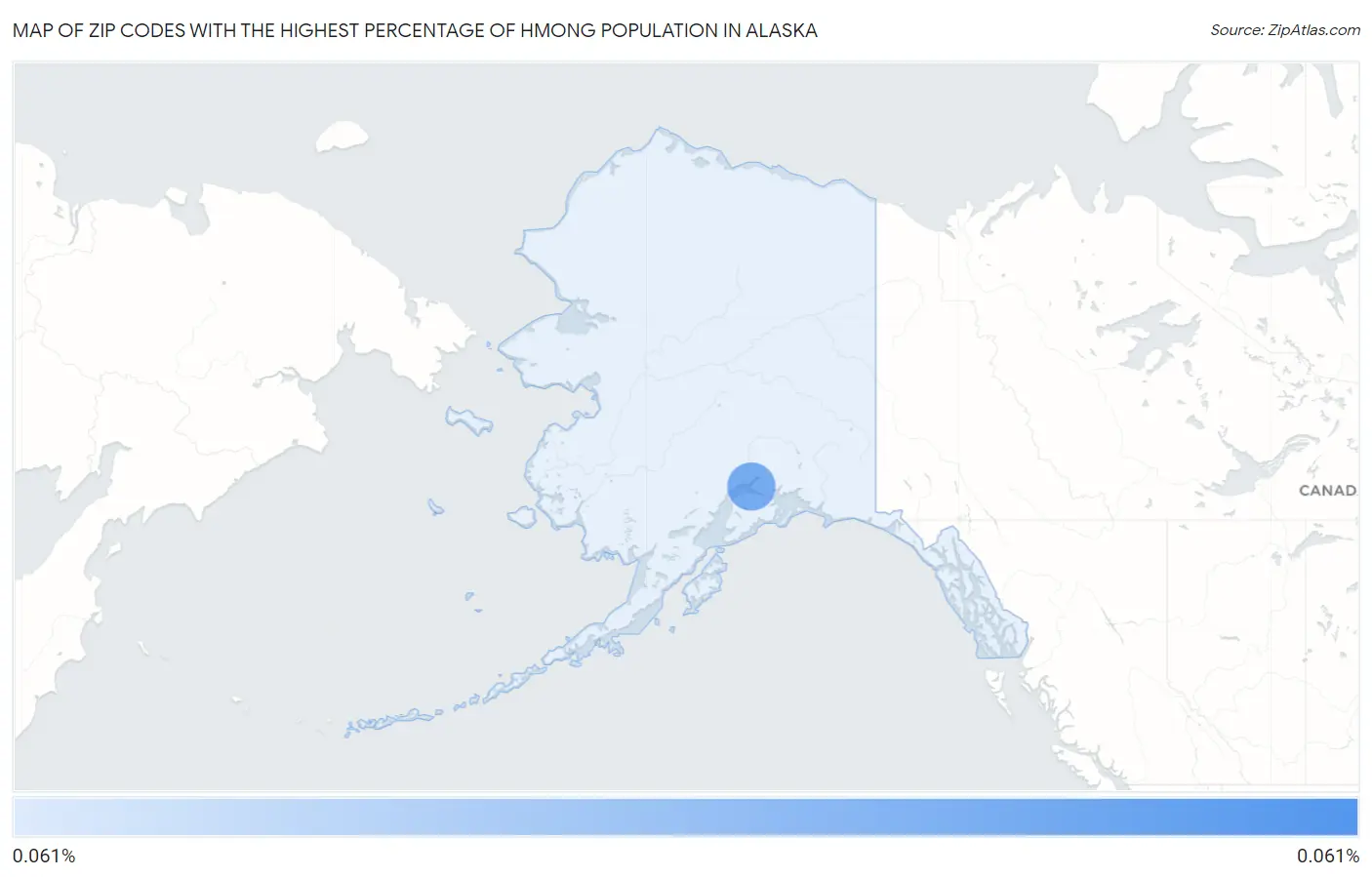 Zip Codes with the Highest Percentage of Hmong Population in Alaska Map