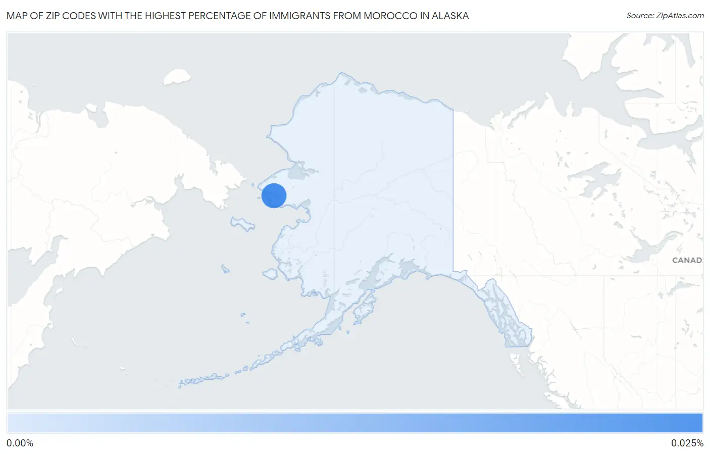 Zip Codes with the Highest Percentage of Immigrants from Morocco in Alaska Map