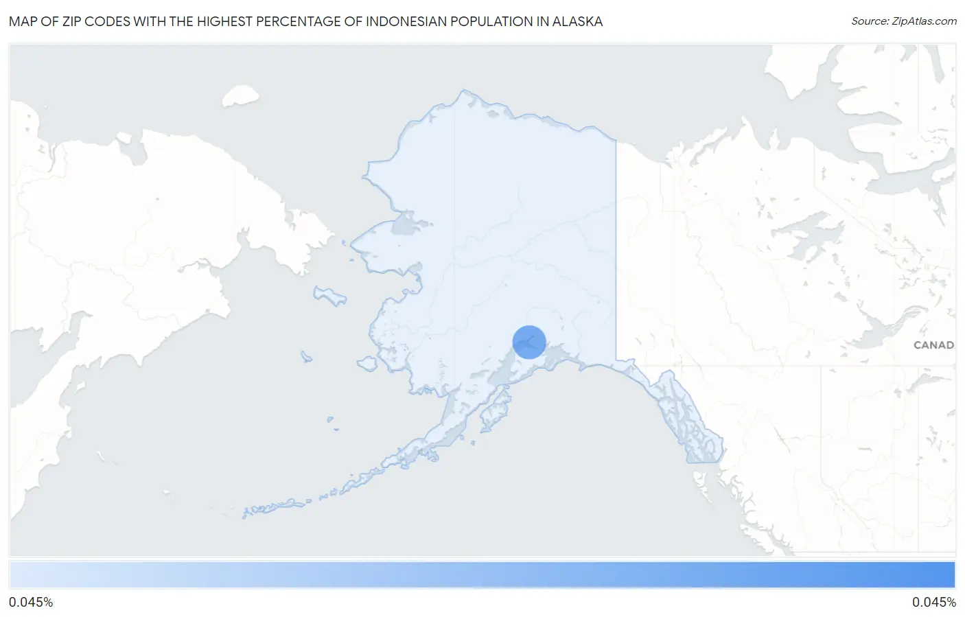 Zip Codes with the Highest Percentage of Indonesian Population in Alaska Map