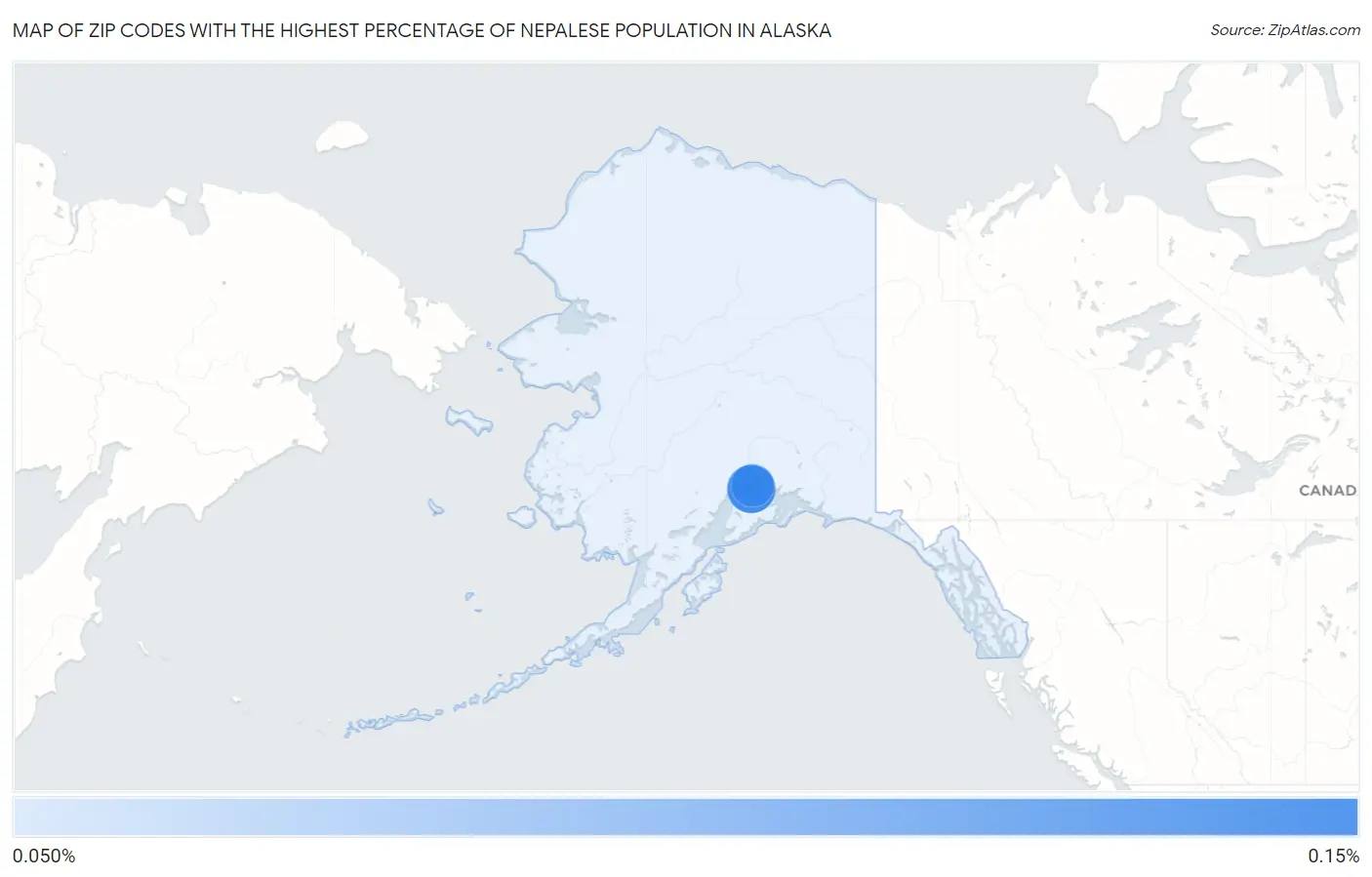 Zip Codes with the Highest Percentage of Nepalese Population in Alaska Map