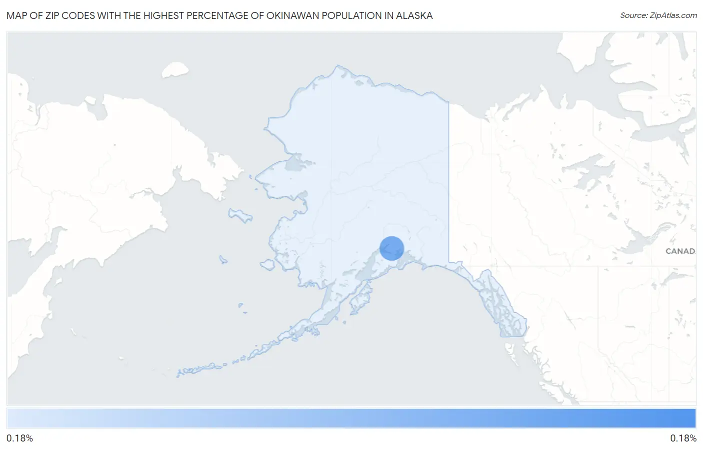 Zip Codes with the Highest Percentage of Okinawan Population in Alaska Map