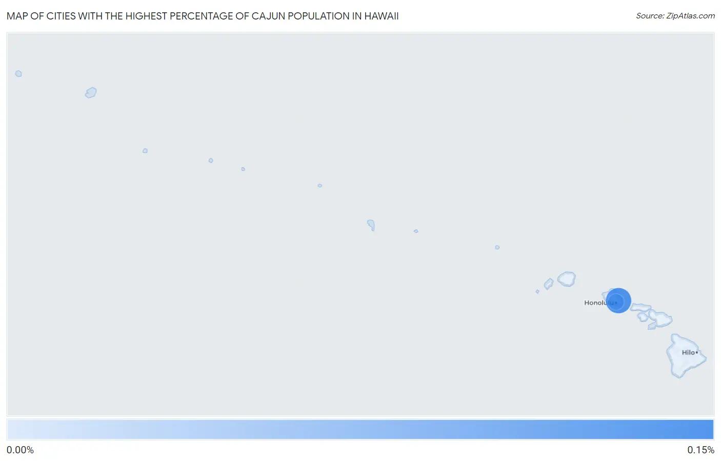 Cities with the Highest Percentage of Cajun Population in Hawaii Map