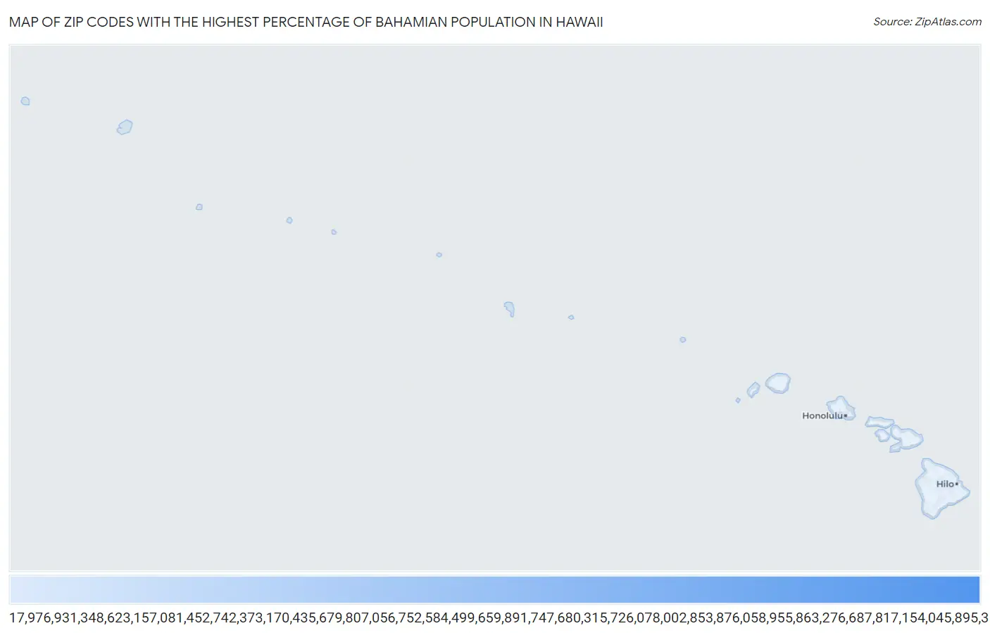 Zip Codes with the Highest Percentage of Bahamian Population in Hawaii Map