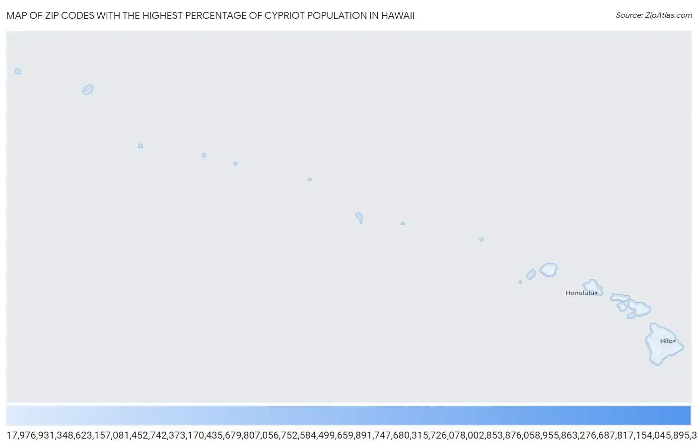 Zip Codes with the Highest Percentage of Cypriot Population in Hawaii Map