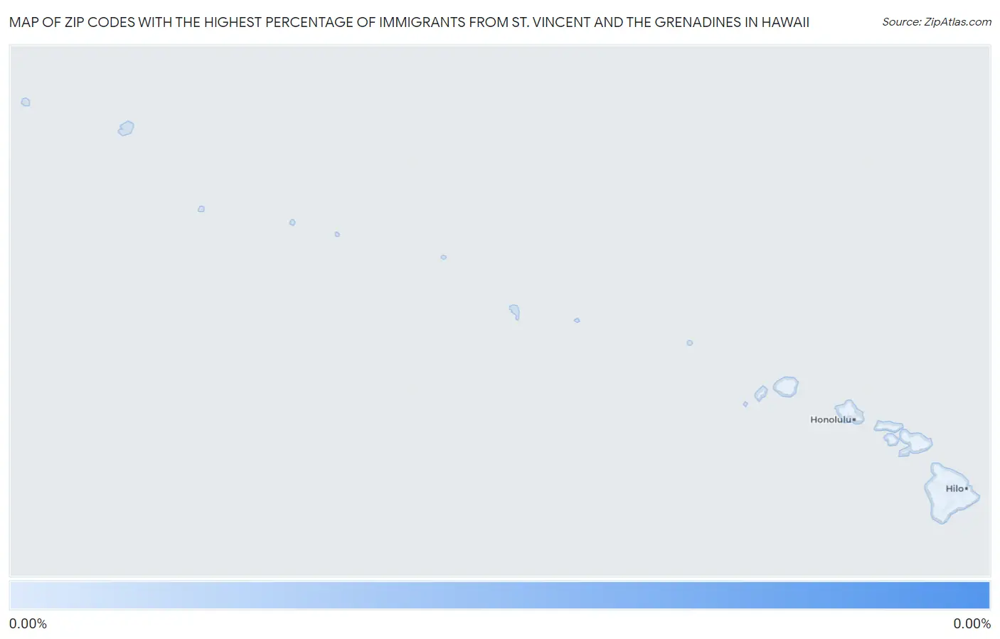 Zip Codes with the Highest Percentage of Immigrants from St. Vincent and the Grenadines in Hawaii Map