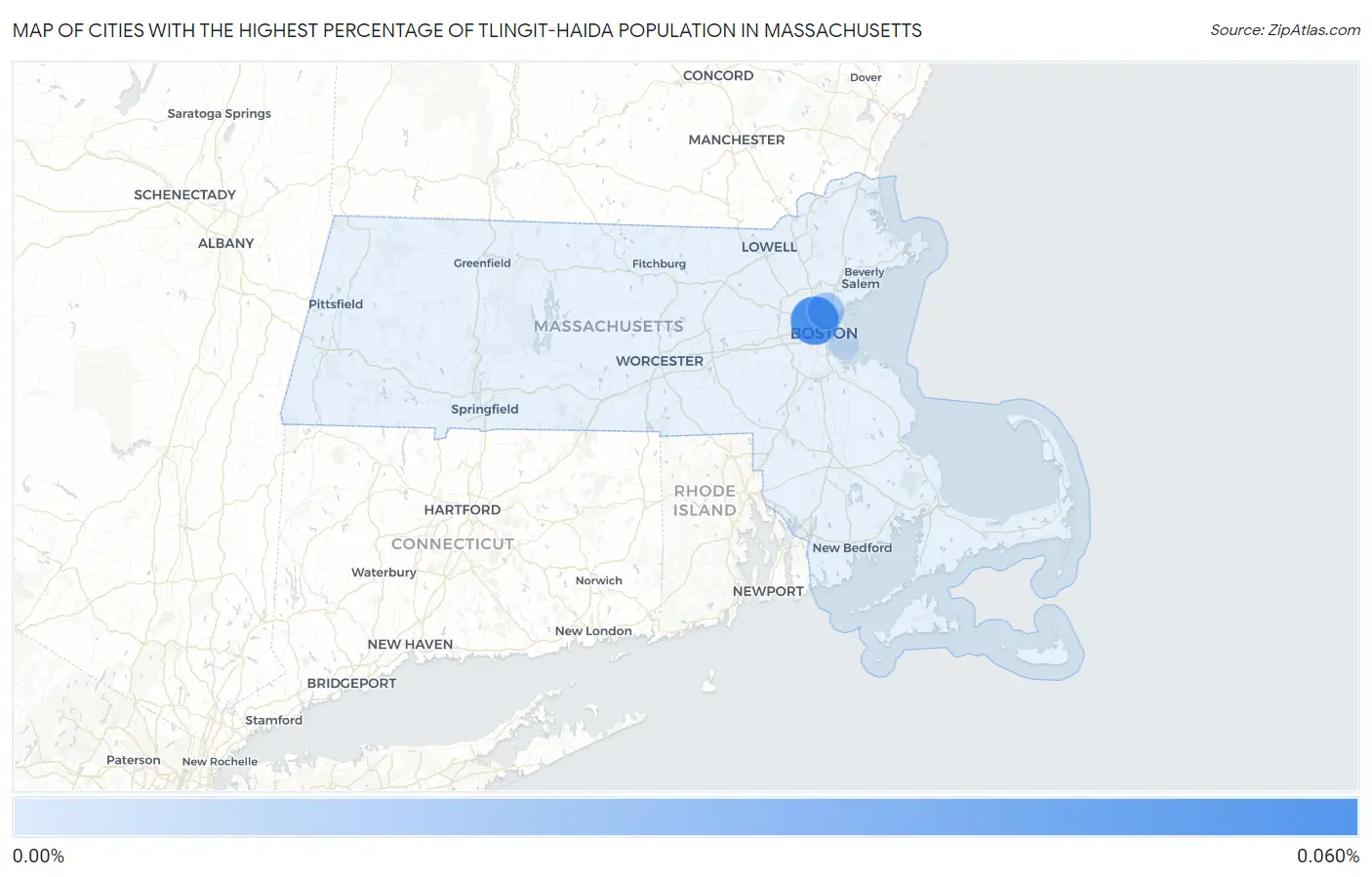 Cities with the Highest Percentage of Tlingit-Haida Population in Massachusetts Map