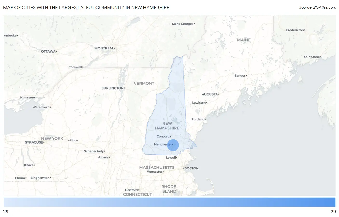 Cities with the Largest Aleut Community in New Hampshire Map