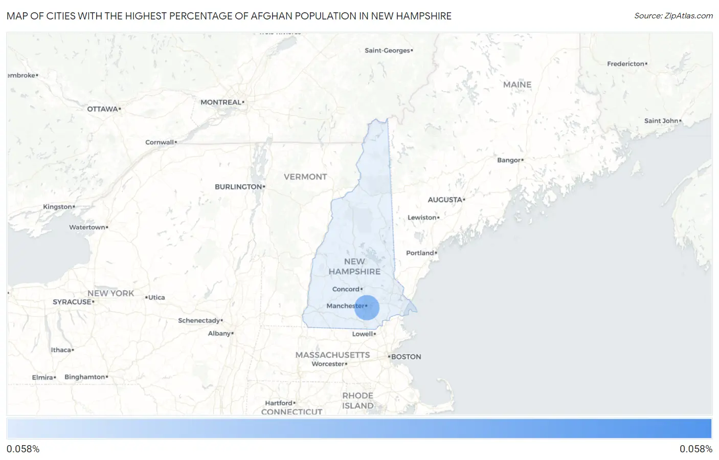 Cities with the Highest Percentage of Afghan Population in New Hampshire Map
