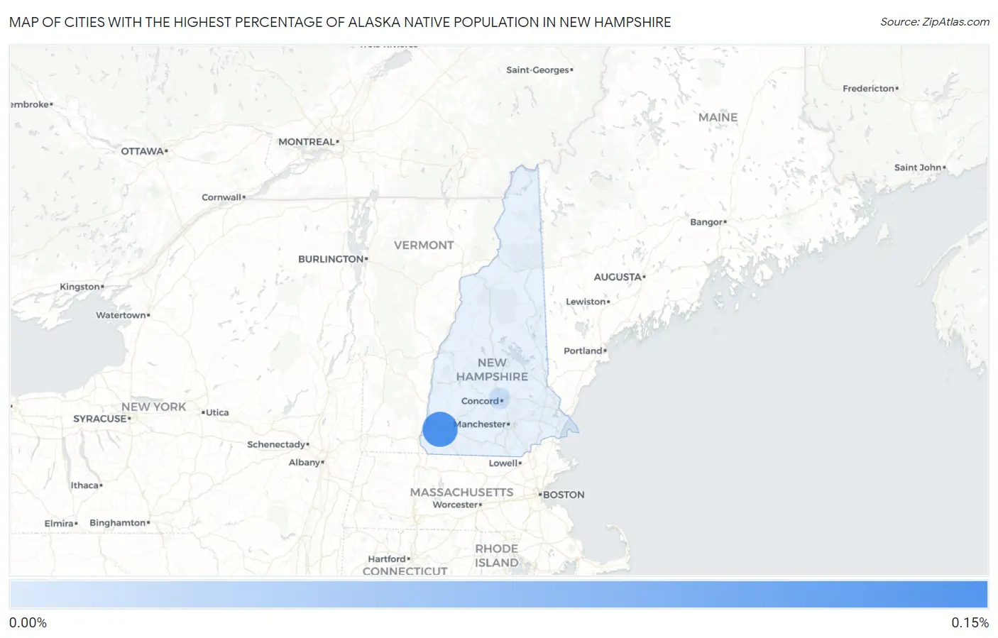 Cities with the Highest Percentage of Alaska Native Population in New Hampshire Map